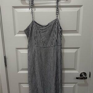 Striped Black and White Women's Dress